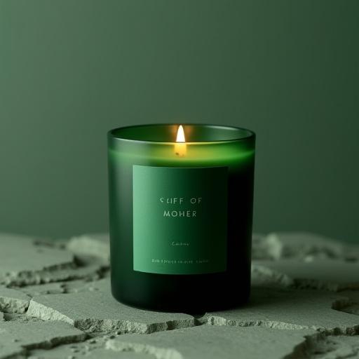 The Cliffs of Moher Candle with its green label.